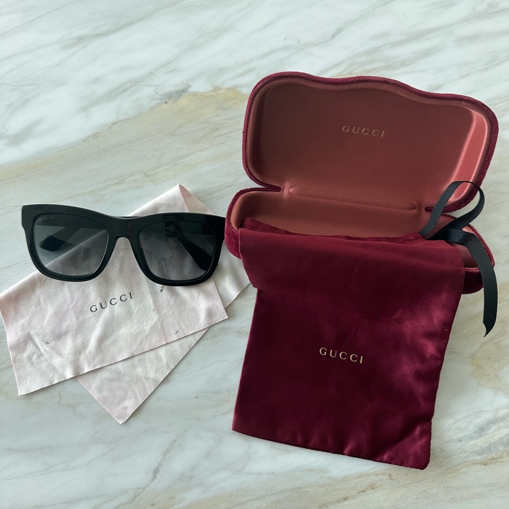 Gucci Acetate Sunglasses Scarpa Black Gradient Lens